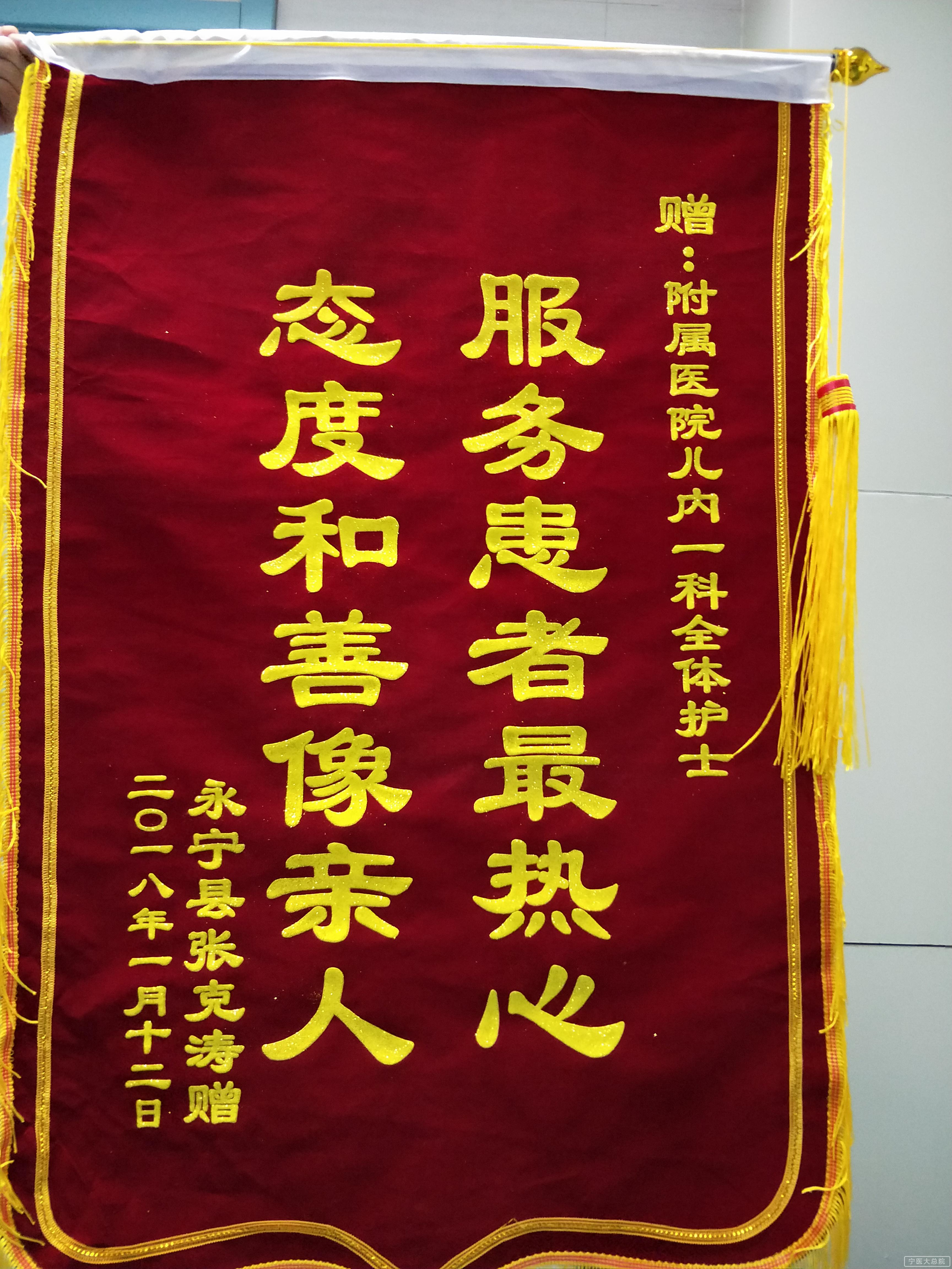 2018年锦旗,感谢信(一)